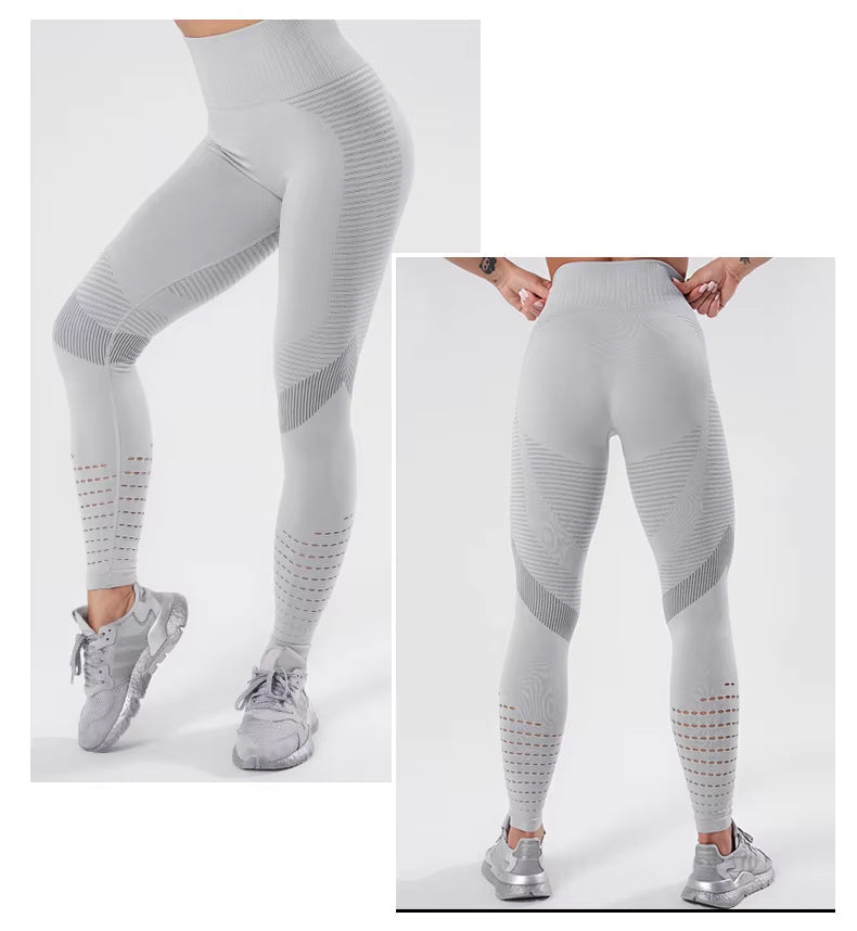Licra deportiva sin costuras de cintura alta.