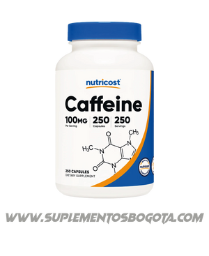 Cafeina 200 Mg 250 Capsulas Nutricost