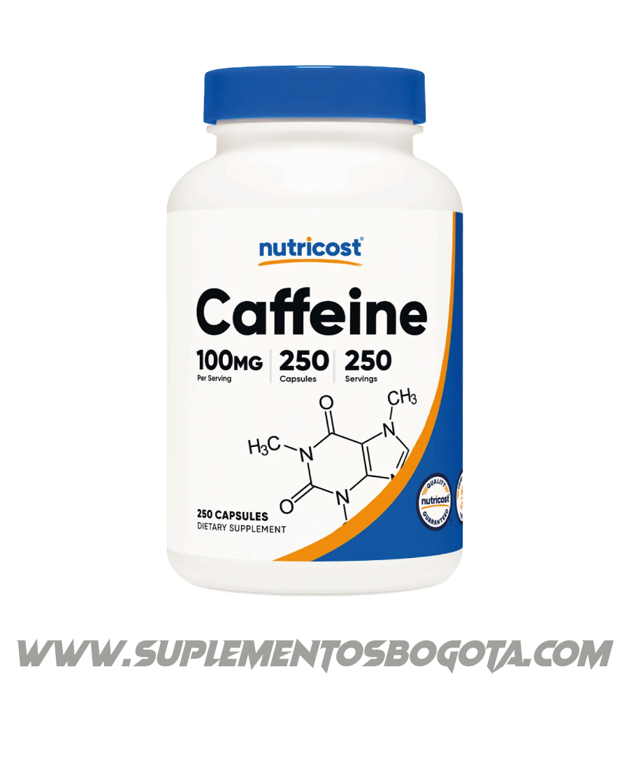 Cafeina 200 Mg 250 Capsulas Nutricost