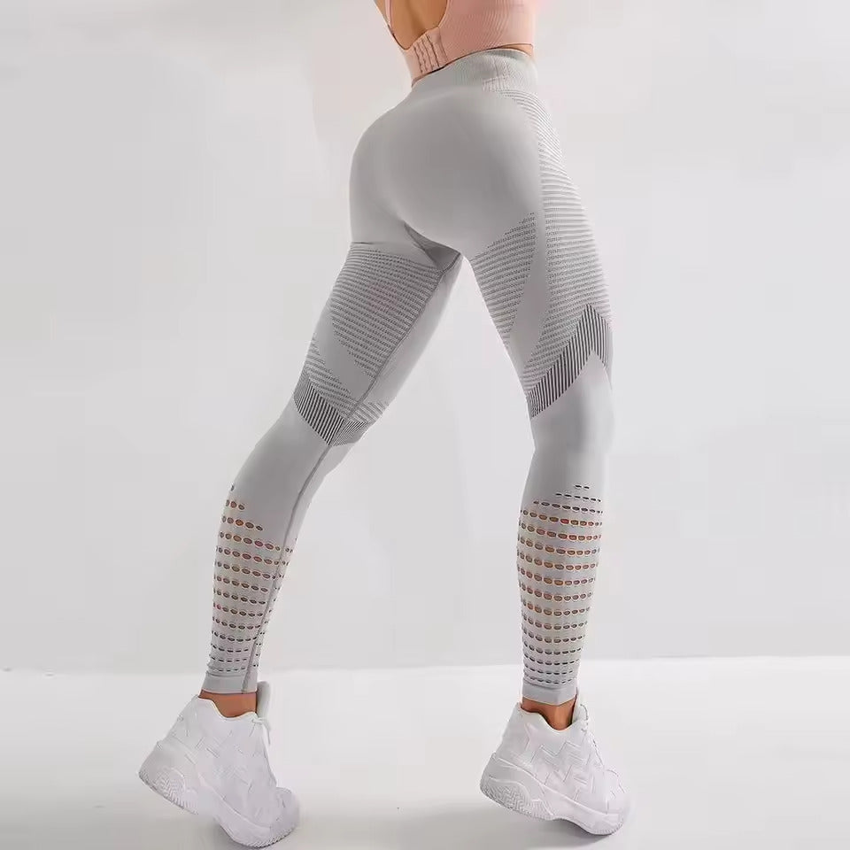 Licra deportiva sin costuras de cintura alta.